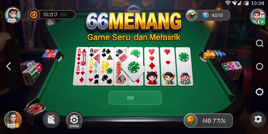Tampilan gameplay Domino yang menarik di 66MENANG.