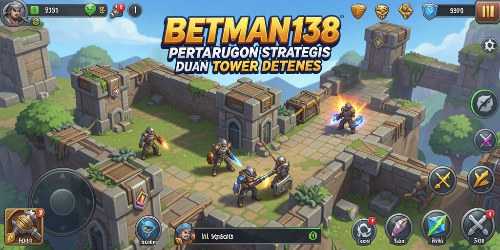 Tampilan gameplay BETMAN138 yang mendebarkan dengan strategi Tower Defense.