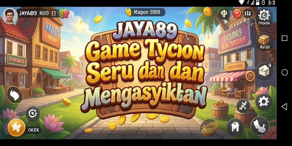 Tampilan gameplay menarik dari JAYA89 dengan elemen Tycoon yang kental.