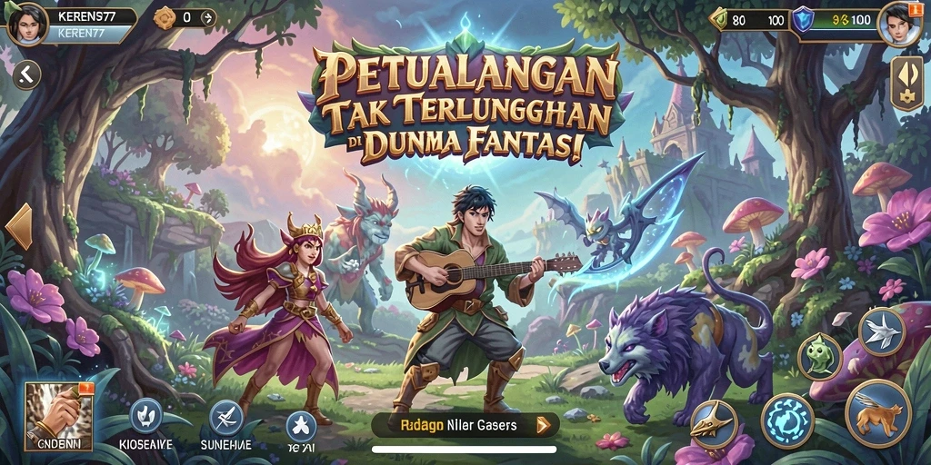 Gameplay seru dan menantang dalam dunia petualangan.
