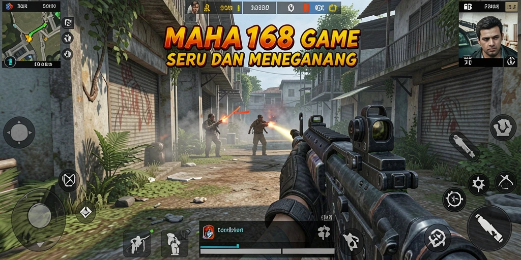 Tampilan screenshot MAHA168 menampilkan aksi seru permainan TPS.