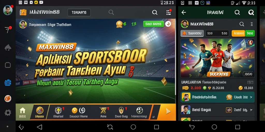 Tampilan gameplay menarik dari aplikasi Sportsbook MAXWIN88.