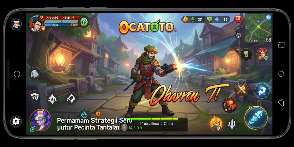 Tampilan gameplay OCATOTO yang menegangkan dan strategis.