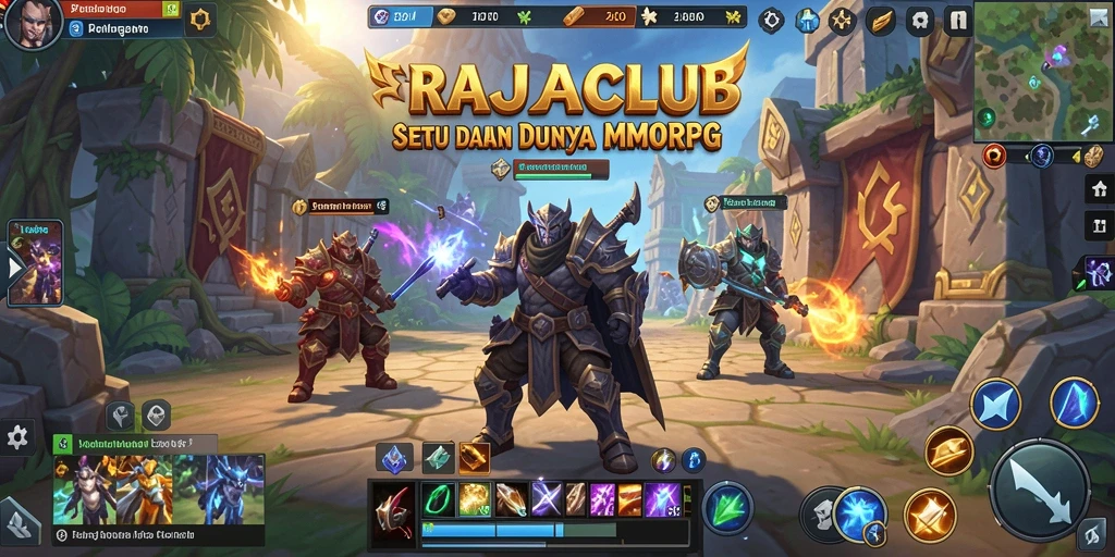 Tampilan gameplay seru dalam RAJACLUB yang menampilkan pertempuran spektakuler.