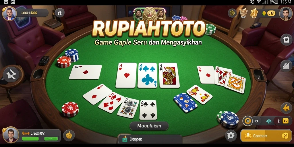 Tampilan gameplay Gaple RUPIAHTOTO yang seru dan interaktif.