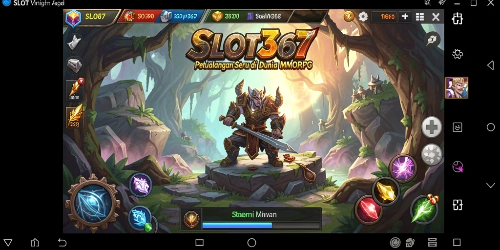Screenshot permainan SLOT367 yang menunjukkan aksi seru dalam gameplay MMORPG.